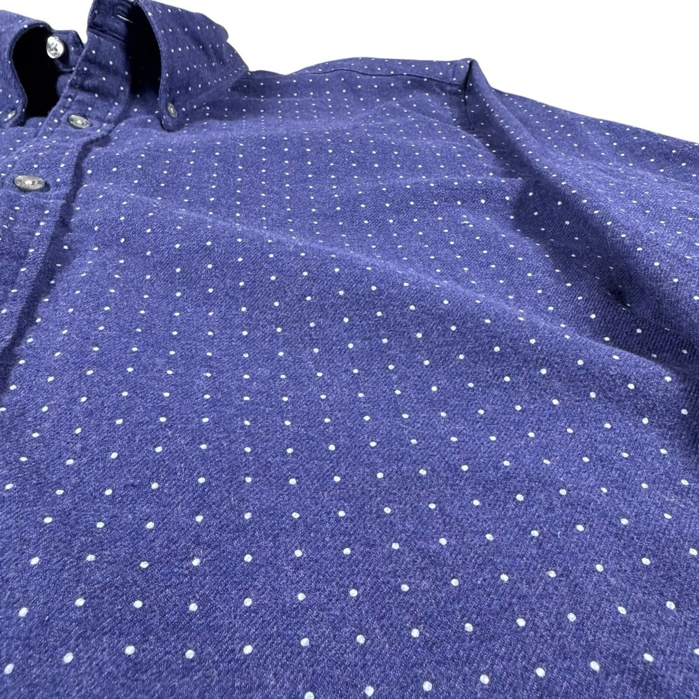 Brooks Brothers Flannel Shirt Men's XL Polka Dot Regent Fit 1818 100% Cotton - Picture 4 of 10